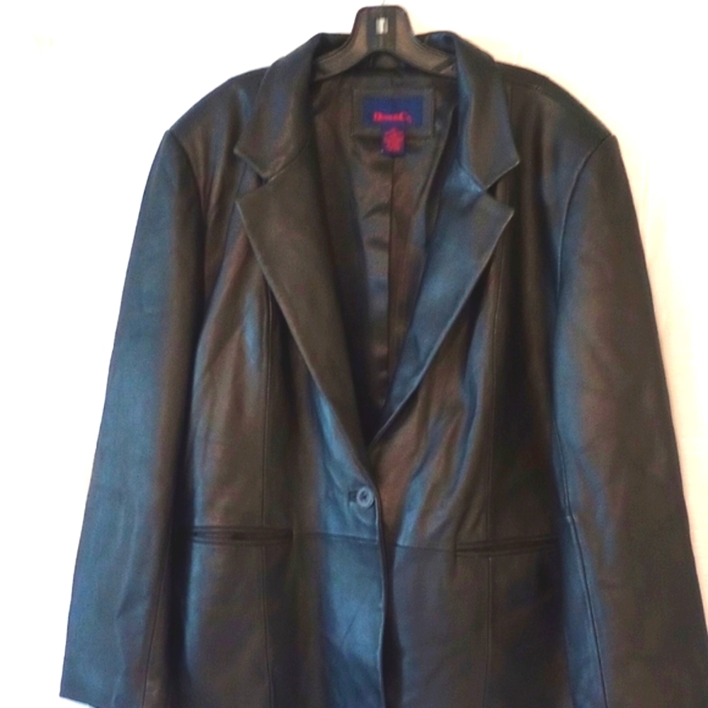 VINTAGE Leather Coat, Like New, Sz 20